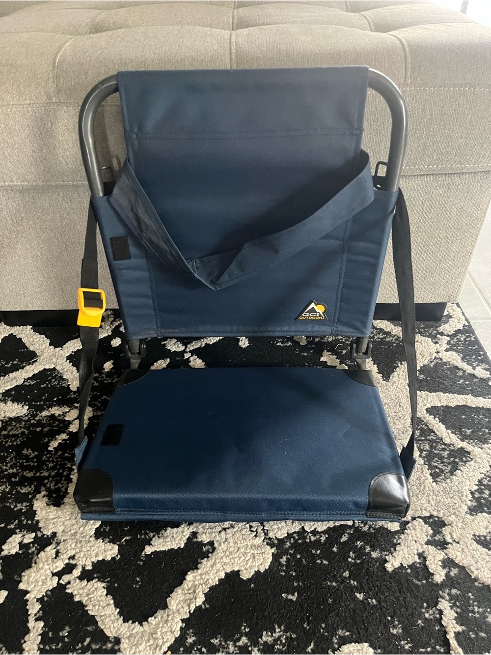 GCI Outdoor Bleacher Stadium Seat Folding Chair Navy Blue
